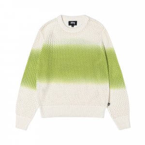Свободный свитер , окрашенный в пигмент, цвет Ярко-зеленый Stussy
