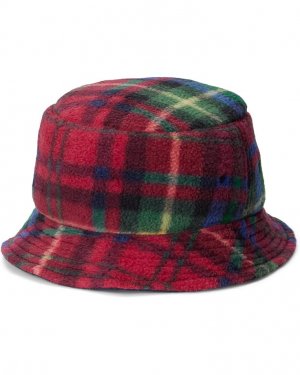 Панама Plaid Fleece Bucket Hat, цвет Royal Crimson Polo Ralph Lauren