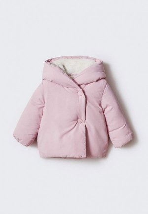 Куртка утепленная Mango Kids COPO5. Цвет: розовый