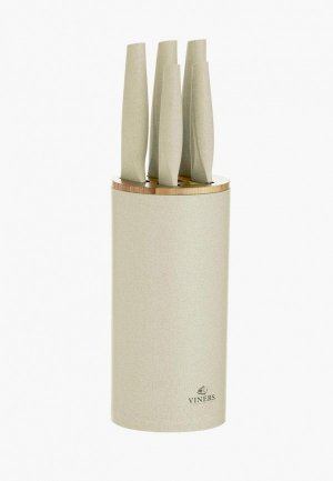 Набор кухонных ножей Viners Organic. Цвет: бежевый