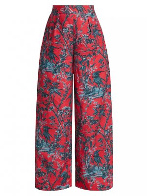Широкие льняные брюки Josephine , цвет heron watermelon Cara