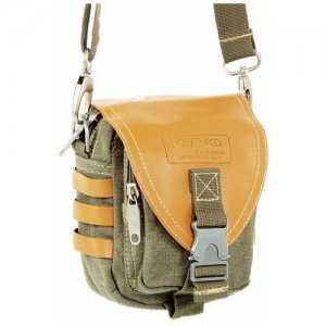 Молодежная сумка Pola, брезент, на плечо, кросс-боди 11 х 15 3 POLAR. Цвет: зеленый