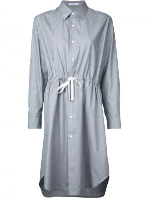 Платье-рубашка с поясом Astraet. Цвет: серый