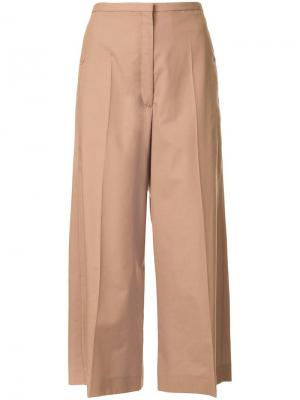 Укороченные брюки Lemaire. Цвет: коричневый