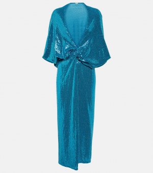 Платье миди Kimel со сборками и пайетками, синий Dodo Bar Or