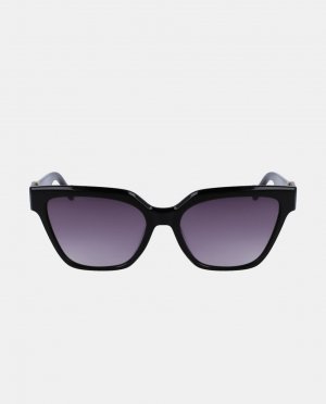 Черные квадратные женские солнцезащитные очки из ацетата Liu Jo, черный JO