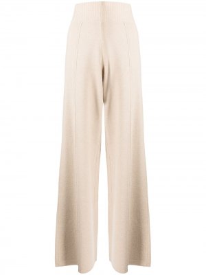 Трикотажные брюки широкого кроя Pringle of Scotland. Цвет: коричневый