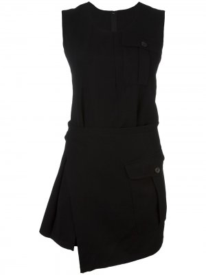 Короткое асимметричное платье Comme Des Garçons Pre-Owned. Цвет: черный