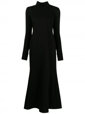 Расклешенное платье миди с высоким воротником Macgraw. Цвет: черный