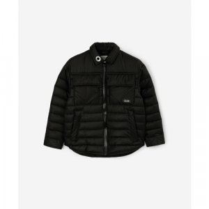 Куртка, размер 152, черный Gulliver. Цвет: черный