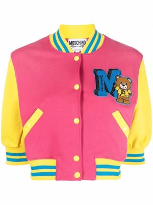 Teddy Bear motif bomber jacket Moschino. Цвет: розовый