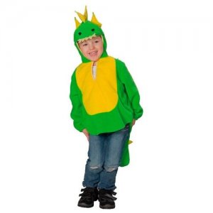 Костюм дракона (кофта с капюшоном) (4536) 104 см RUBIE'S. Цвет: зеленый/желтый