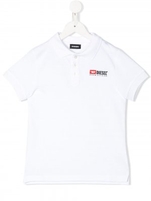 Рубашка-поло с логотипом Diesel Kids. Цвет: белый