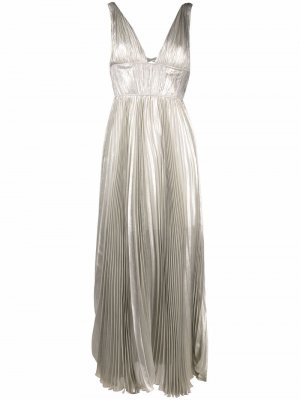 Плиссированное платье Riley Maria Lucia Hohan. Цвет: серебристый