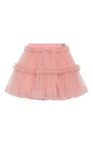 Хлопковая юбка Fendi. Цвет: розовый