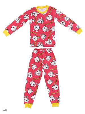 Пижама для девочки Bonito kids. Цвет: малиновый