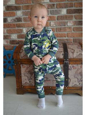 Слип Military Babich Baby. Цвет: зеленый, белый, хаки