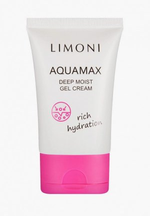 Крем для лица Limoni глубоко увлажняющий / Морская вода Пептиды Коллаген Aquamax Deep Moist Gel Cream, 50 мл. Цвет: белый