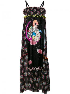 Платье с графическим принтом Tsumori Chisato. Цвет: чёрный