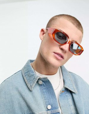 Оранжевые солнцезащитные очки slaptrash Festival с синими линзами Le Specs