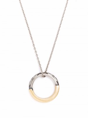 Ring pendant necklace Maison Margiela. Цвет: серебристый