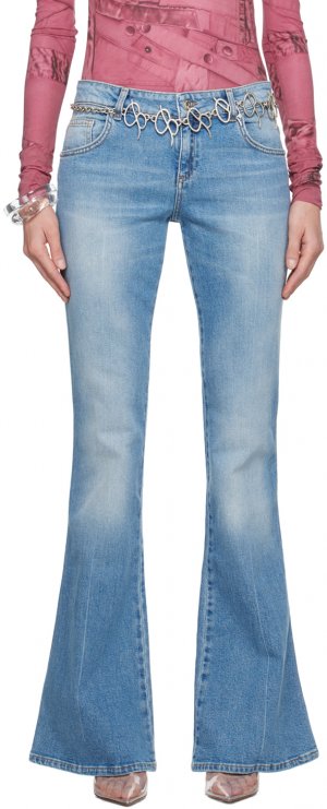 Синие джинсы с пятью карманами Blumarine