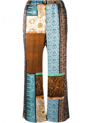Лоскутные брюки Ermanno Gallamini. Цвет: многоцветный