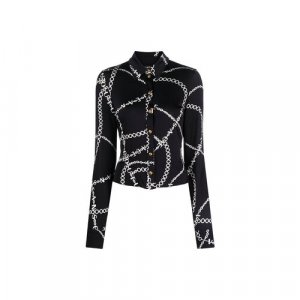 Блуза , размер 44, черный Versace Jeans Couture. Цвет: черный