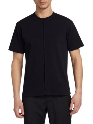 Рубашка с круглым вырезом в рубчик , черный Helmut Lang