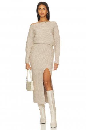 Платье Alta Sweater, цвет Oatmeal Line & Dot