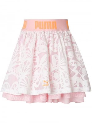 Многослойная юбка с узором Puma X Sophia Webster. Цвет: розовый