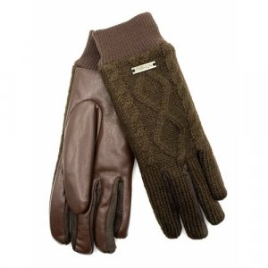 Перчатки , размер 6,5-8, коричневый Диана. Цвет: темно-коричневый
