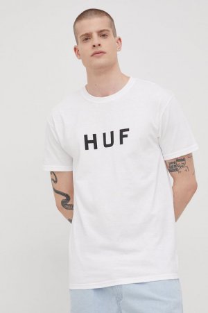 Хлопковая футболка Huf, белый HUF