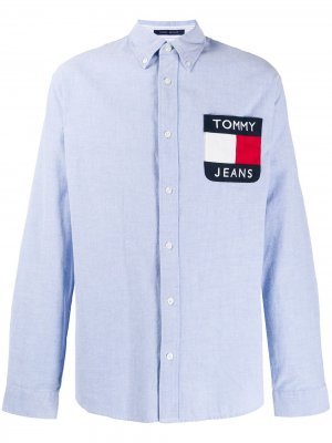 Джинсовая рубашка на пуговицах Tommy Jeans. Цвет: синий
