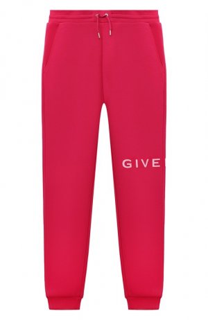 Хлопковые джоггеры Givenchy. Цвет: розовый