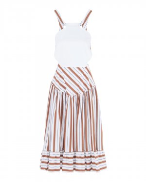 Платье Rosie Assoulin. Цвет: белый+бежевый