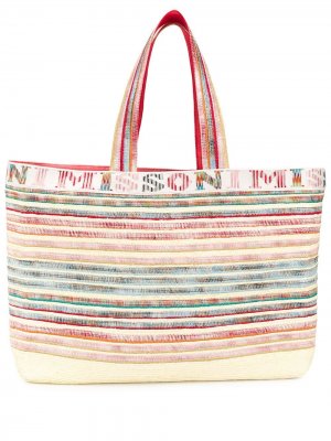 Объемная сумка-тоут с полосками Missoni Mare. Цвет: нейтральные цвета