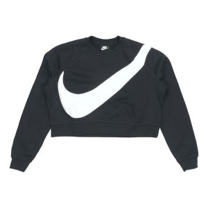 Толстовка (WMNS) Sportswear Swoosh Large Round Neck Black, черный Nike