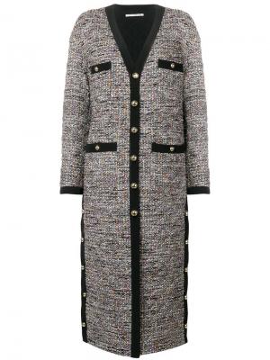 Пальто на пуговицах Alessandra Rich. Цвет: серый
