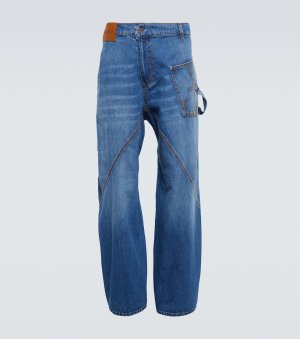 Перекрученные джинсы широкого кроя Jw Anderson, синий Anderson
