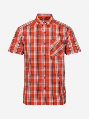 Рубашка с коротким рукавом мужская Mindano, Оранжевый Regatta. Цвет: оранжевый