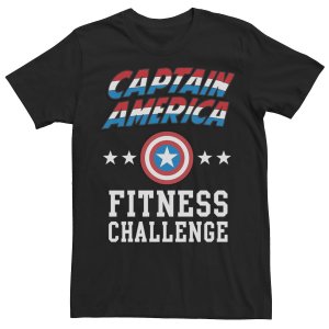 Мужская футболка для поднятия тяжестей «Капитан Америка» фитнеса Marvel