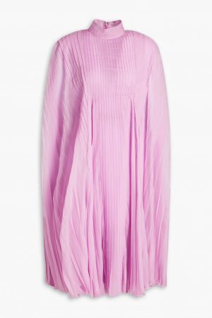 Плиссированное платье миди из шелковой вуали с эффектом кейпа , цвет Bubblegum Valentino Garavani
