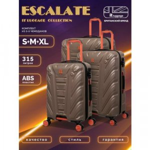Комплект чемоданов , 159 л, размер XL, оранжевый, коричневый IT Luggage. Цвет: оранжевый/коричневый