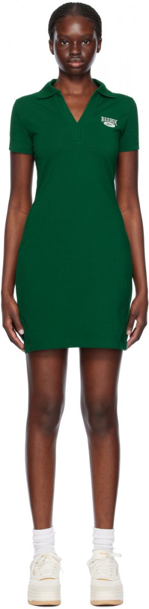 Зеленое платье-поло Reebok Classics