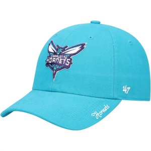 Женская темно-бирюзовая шляпа Charlotte Hornets Miata Clean Up с логотипом '47, регулируемая Unbranded
