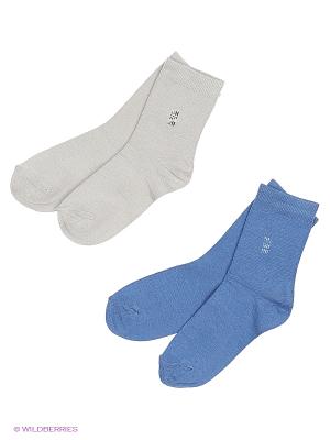 Носки, 2 пары Гамма. Цвет: серый, синий