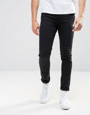 Черные зауженные джинсы New Look. Цвет: черный