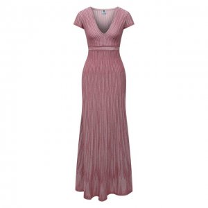 Платье из вискозы M Missoni. Цвет: розовый