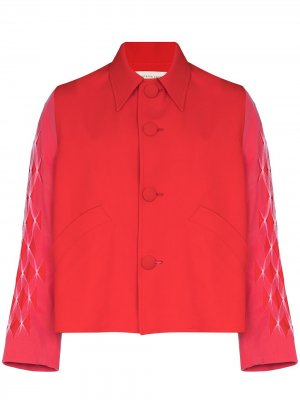 Куртка-рубашка с тюлем Stefan Cooke. Цвет: красный